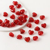 8PCS Glass Beads Heart Shape Love Necklace Pendant for Jewelry Making
