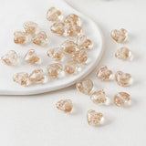 8PCS Glass Beads Heart Shape Love Necklace Pendant for Jewelry Making