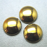 8PCS Golden Hemitate Stone Cabochons Round 25MM Beads DIY Jewelry Accessories