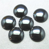 8PCS Golden Hemitate Stone Cabochons Round 25MM Beads DIY Jewelry Accessories