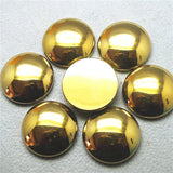 8PCS Golden Hemitate Stone Cabochons Round 25MM Beads DIY Jewelry Accessories