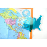 8PCS Intercontinental Map Epoxy Resin Silicone Mold Coaster