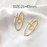 8PCS Abstract Pendant Eardrop for Jewelry Making Supplies