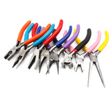 8PCS Jewelry Pliers Kit 4 Inch Long Needle Round Nose Cutting Wire Pliers