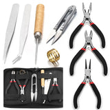 8PCS Jewelry Pliers Set Tweezers Kit Repair Crafts Supplies