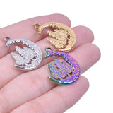 8PCS Stainless Steel Moon Tree Charms Pendant for DIY Jewelry