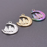 8PCS Stainless Steel Moon Tree Charms Pendant for DIY Jewelry