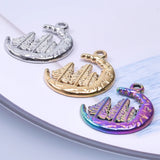 8PCS Stainless Steel Moon Tree Charms Pendant for DIY Jewelry
