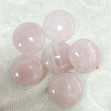 8PCS Gemstone Cabochons Yellow Tiger Eye Stone Rose Quartz Jade DIY 25MM