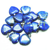 8PCS Lapis Lazuli Heart Shape Pendants 16MM 20MM 25MM for Bracelets Making