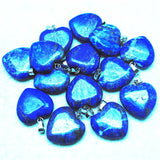 8PCS Lapis Lazuli Heart Shape Pendants 16MM 20MM 25MM for Bracelets Making