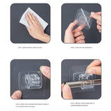 8PCS No Drill Curtain Rod Brackets Curtain Rod Holder Hooks