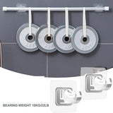 8PCS No Drill Curtain Rod Brackets Curtain Rod Holder Hooks