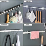 8PCS No Drill Curtain Rod Brackets Curtain Rod Holder Hooks