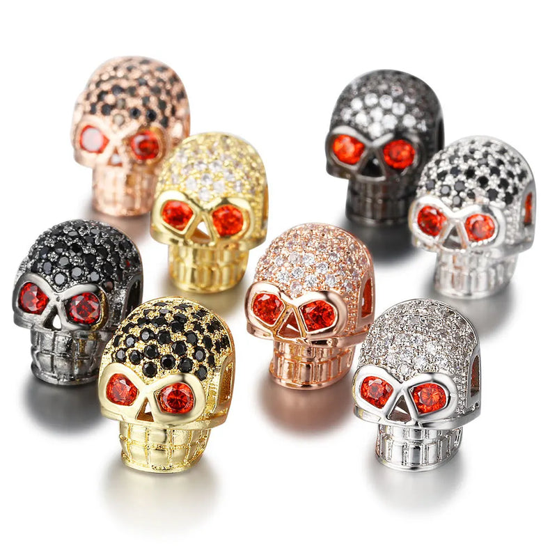 8PCS Skull Space Beads for DIY Bracelet Making
