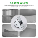 8PCS TPE Caster Wheels 1 Inch Fixed Casters with Rigid Base