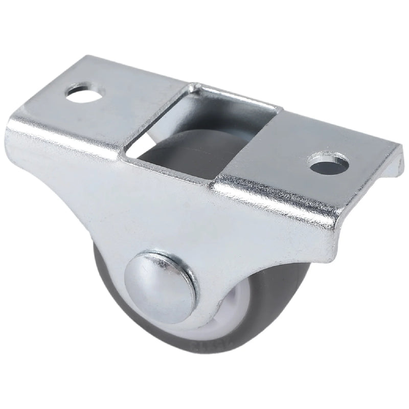 8PCS TPE Caster Wheels 1 Inch Fixed Casters with Rigid Base