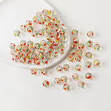 8PCS Transparent Polka Dot Glass Beads Jewelry DIY Making Supplies