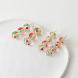 8PCS Transparent Polka Dot Glass Beads Jewelry DIY Making Supplies