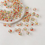 8PCS Transparent Polka Dot Glass Beads Jewelry DIY Making Supplies