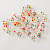 8PCS Transparent Polka Dot Glass Beads Jewelry DIY Making Supplies