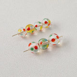 8PCS Transparent Polka Dot Glass Beads Jewelry DIY Making Supplies