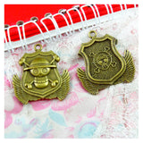 8PCS Bronze Skull Shape Pendants Charms for Jewelry Making