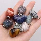 8PCS Natural Stone Irregular Pendant DIY Necklace Accessory
