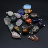 8PCS Natural Stone Irregular Pendant DIY Necklace Accessory