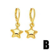 Star Dangle Earrings for Women Girls Copper Hoops Huggie Earrings
