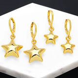 Star Dangle Earrings for Women Girls Copper Hoops Huggie Earrings
