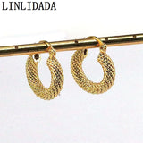 Vintage Gold-Plated Chunky Copper Earrings