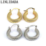 Vintage Gold-Plated Chunky Copper Earrings
