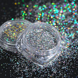 Holographic Silver Glitter Epoxy Resin Sequin