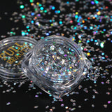 Holographic Silver Glitter Epoxy Resin Sequin