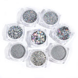 Holographic Silver Glitter Epoxy Resin Sequin