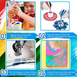 8Pc Paint Pour Cup Bundle - DIY Resin Acrylic Paint Cup Split Cup