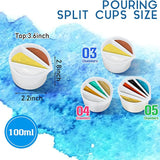 8Pc Paint Pour Cup Bundle - DIY Resin Acrylic Paint Cup Split Cup