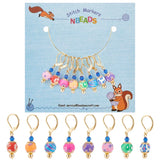 8Pc Round Stitch Markers 8Color Polymer Clay Crochet Stitch Marker Charms