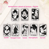 8Pcs Cat Tarot Card Charms Acrylic Sun Moon Jewelry Earring Necklace Diy
