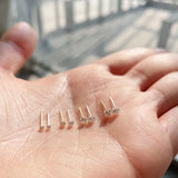 8Pcs 925 Sterling Silver CZ Inlaid Nose Studs 22G Piercing Jewelry