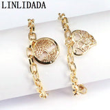 8Pcs Metal Link Chain Bracelets for Women