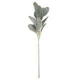 8Pcs Flocked Lambs Ear Leaves Stems Faux Greenery Sprays