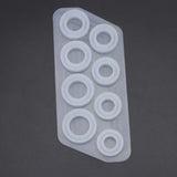 8Pcs Flat Rings Mold Collection DIY Jewelry Silicone Mold