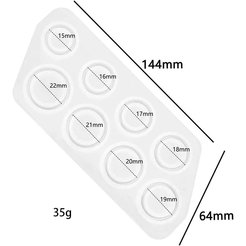 8Pcs Ring Silicone Mold Resin Jewelry Casting Mold US Size 5-12