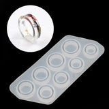 8Pcs Ring Silicone Mold Resin Jewelry Casting Mold US Size 5-12
