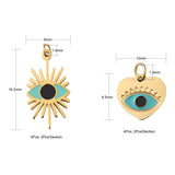 8Pcs Enamel Pendants for Jewelry Making DIY with Eye, Mixed