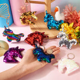 8Pcs Butterfly Pendant Keychain Crystal Sequin DIY Home Decoration