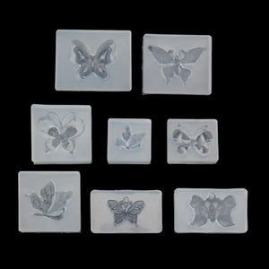 8Pcs Butterfly Silicone Resin Molds Earring Necklace Pendant