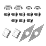 8Pcs Carbide Turning Tools Replacement Cutter for Wood Lathe with Screws